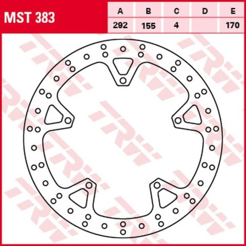 TRW ZF TARCZA HAMULCOWA PRZÓD YAMAHA YZF 125R '08-'13 (292X155X4MM)