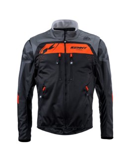 KENNY RACING KURTKA ADVENTURE/ENDURO MODEL SOFTSHELL BLACK/ORANGE KOLOR CZARNY/POMARAŃCZOWY/SZARY ROZMIAR L
