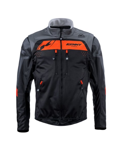 KENNY RACING KURTKA ADVENTURE/ENDURO MODEL SOFTSHELL BLACK/ORANGE KOLOR CZARNY/POMARAŃCZOWY/SZARY ROZMIAR XL