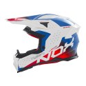 NOX KASK OFF ROAD / CROSS N634 GRADIENT KOLOR BIAŁY/NIEBIESKI/CZERWONY ROZMIAR S