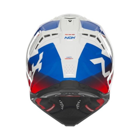 NOX KASK OFF ROAD / CROSS N634 GRADIENT KOLOR BIAŁY/NIEBIESKI/CZERWONY ROZMIAR S NOX KASK OFF ROAD / CROSS N634 GRADIENT KOLOR BIAŁY/NIEBIESKI/CZERWONY ROZMIAR S