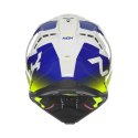 NOX KASK OFF ROAD / CROSS N634 GRADIENT KOLOR BIAŁY/NIEBIESKI/ŻÓŁTY FLUO ROZMIAR XXL