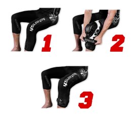 ASTERISK ZERO G KNEE BRACE PANT GETRY POD ORTEZY MODEL ZERO G KOLOR CZARNY/BIAŁY ROZMIAR M