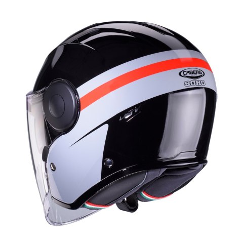 CABERG KASK OTWARTY JET Z BLENDĄ MODEL SOHO ZEPHYR KOLOR CZARNY/SZARY/CZERWONY ROZMIAR XL CABERG KASK OTWARTY JET Z BLENDĄ MODEL SOHO ZEPHYR KOLOR CZARNY/SZARY/CZERWONY ROZMIAR XL
