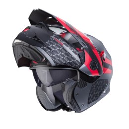 CABERG KASK SZCZĘKOWY FLIP-UP ENDURO MODEL TOURMAX X SARABE KOLOR SZARY MAT/CZARNY/CZERWONY ROZMIAR L (PINLOCK W ZESTAWIE)