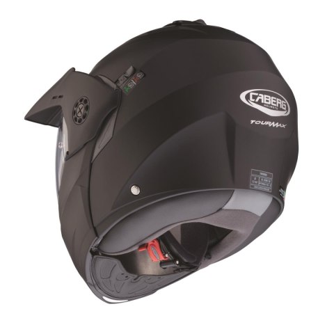 CABERG KASK SZCZĘKOWY FLIP-UP ENDURO MODEL TOURMAX X SOLID KOLOR CZARNY MAT ROZMIAR S (PINLOCK W ZESTAWIE) CABERG KASK SZCZĘKOWY FLIP-UP ENDURO MODEL TOURMAX X SOLID KOLOR CZARNY MAT ROZMIAR S (PINLOCK W ZESTAWIE)