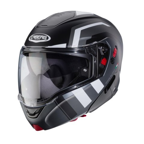 CABERG KASK SZCZĘKOWY FLIP-UP MODEL HORUS X ROAD KOLOR CZARNY MAT/SZARY/BIAŁY ROZMIAR M (PINLOCK W ZESTAWIE)