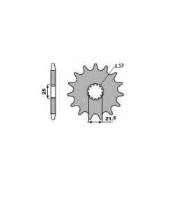 MTX PARTS ZĘBATKA PRZEDNIA 564 17 SUZUKI DL 650 '04-'20, GSF 650 BANDIT '07-'15, SV 650 '99-'10 (+2) (56417JT) (ŁAŃC.525)