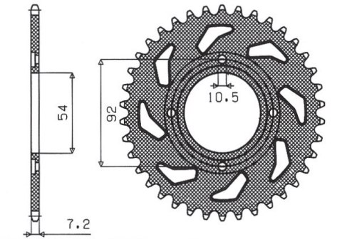 SUNSTAR ZĘBATKA TYLNA 835 49 YAMAHA TZR 125 88-93 (+4), RD 125 LC 1 82-85 (JTR835.49) (ŁAŃC. 428) (83549JT) SUNSTAR ZĘBATKA TYLNA 835 49 YAMAHA TZR 125 88-93 (+4), RD 125 LC 1 82-85 (JTR835.49) (ŁAŃC. 428) (83549JT)