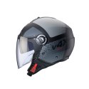 CABERG KASK OTWARTY JET Z BLENDĄ MODEL RIVIERA V4X ALPHA KOLOR CZARNY MAT/SZARY ROZMIAR L