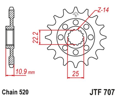 JT ZĘBATKA PRZEDNIA 2145 15 APRILIA 450/550 RXV-SXV 06-12 (214515JT) (ŁAŃC.520) JT ZĘBATKA PRZEDNIA 2145 15 APRILIA 450/550 RXV-SXV 06-12 (214515JT) (ŁAŃC.520)