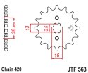 JT ZĘBATKA PRZEDNIA 415 12 SUZUKI TS 50, YAMAHA DT 50MX (41512JT) (ŁAŃC. 420)