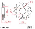 JT ZĘBATKA PRZEDNIA 511 16 KAWASAKI KLR 650 '90-'14 (51116JT) (ŁAŃC. 520)