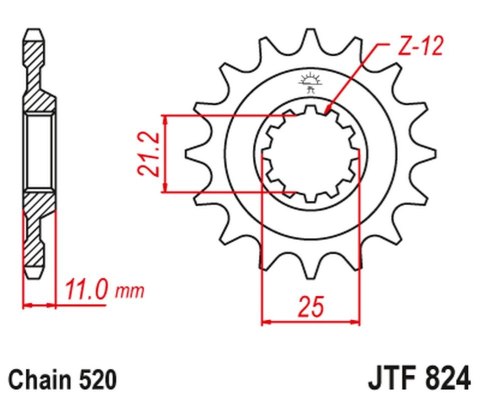 JT ZĘBATKA PRZEDNIA 727 17 HUSQVARNA 4T (72717JT) (ŁAŃC. 520) JT ZĘBATKA PRZEDNIA 727 17 HUSQVARNA 4T (72717JT) (ŁAŃC. 520)