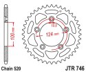 JT ZĘBATKA TYLNA 4444 43 DUCATI PANIGALE 899 14-15, SCRAMBLER 800 15-18 (-2) (444443JT) (ŁAŃC.520)