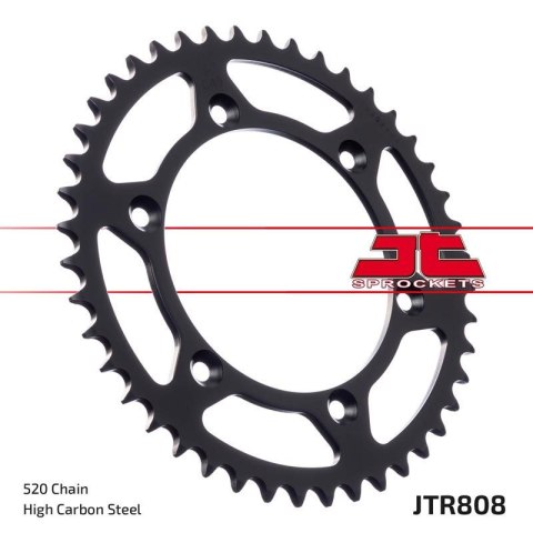 JT ZĘBATKA TYLNA 808 46 SUZUKI RS 175 '80-'82, DR 350 '90-'99 (80846JT) (ŁAŃC. 520) JT ZĘBATKA TYLNA 808 46 SUZUKI RS 175 '80-'82, DR 350 '90-'99 (80846JT) (ŁAŃC. 520)