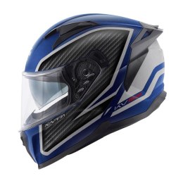 KAPPA 2024/12 KASK KV52 KRONOS INTEGRALNY Z BLENDĄ KOLOR CZARNY NIEBIESKI SREBRNY MAT CARBON LOOK ROZMIAR 56 / S (HOMOLOGACJA EC