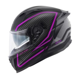 KAPPA 2024/12 KASK KV52 KRONOS INTEGRALNY Z BLENDĄ KOLOR CZARNY TYTANOWY FUKSIA MAT CARBON LOOK ROZMIAR 54 / XS (HOMOLOGACJA ECE