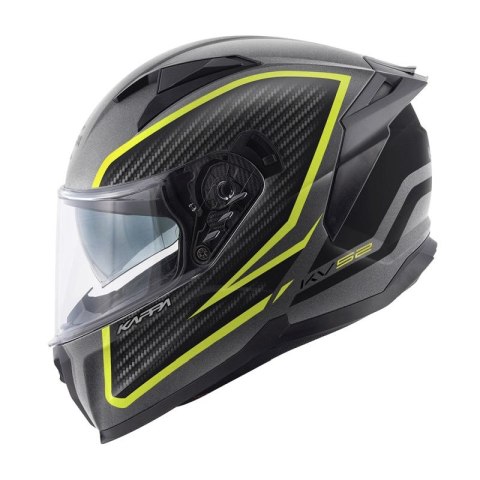 KAPPA 2024/12 KASK KV52 KRONOS INTEGRALNY Z BLENDĄ KOLOR TYTANOWY CZARNY ŻÓŁTY FLUO MAT CARBON LOOK ROZMIAR 60 / L (HOMOLOGACJA KAPPA 2024/12 KASK KV52 KRONOS INTEGRALNY Z BLENDĄ KOLOR TYTANOWY CZARNY ŻÓŁTY FLUO MAT CARBON LOOK ROZMIAR 60 / L (HOMOLOGACJA