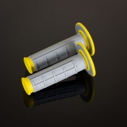 RENTHAL MANETKI MX DUAL COMPOUND DIAMONT YELLOW WAFF, DWUSKŁADNIKOWE KOLOR SZARY/ŻÓŁTY