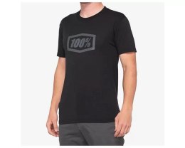 100 PROCENT KOSZULKA CODZIENNA Z KRÓTKIM RĘKAWEM (T-SHIRT) TECH TEE KOLOR CZARNY ROZMIAR M