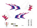 TECNOSEL (BLACKBIRD) KOMPLET NAKLEJEK (OKLEIN) YAMAHA YZ 125/250 '93-'95, REPLICA TEAM YAMAHA '93 KOLOR RÓŻOWY/NIEBIESKI/BIAŁY