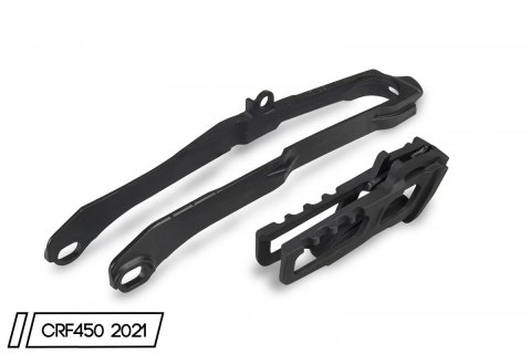 UFO KOMPLET ŚLIZG + PROWADNICA ŁAŃCUCHA HONDA CRF 250 R '20-'25 , CRF 250 RX '21-'25 , CRF 450 R / RX '19-'25 KOLOR CZARNY UFO KOMPLET ŚLIZG + PROWADNICA ŁAŃCUCHA HONDA CRF 250 R '20-'25 , CRF 250 RX '21-'25 , CRF 450 R / RX '19-'25 KOLOR CZARNY