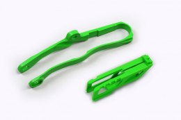 UFO KOMPLET ŚLIZG + PROWADNICA ŁAŃCUCHA KAWASAKI KXF 250 '21-'23, KXF 450 '19-21 KOLOR ZIELONY