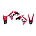 BLACKBIRD KOMPLET NAKLEJEK (OKLEIN) HONDA CRF 250R '14-'17, CRF 450R '13-'16 DREAM 5 KOLOR CZERWONY CZARNY