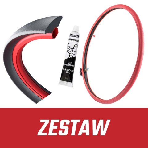 PAKIET SYSTEM TUBLISS 18 CALI + MOUSSE TACS RACING MEDIUM + MICHELIN ŻEL MONTAŻOWY 50G PAKIET SYSTEM TUBLISS 18 CALI + MOUSSE TACS RACING MEDIUM + MICHELIN ŻEL MONTAŻOWY 50G