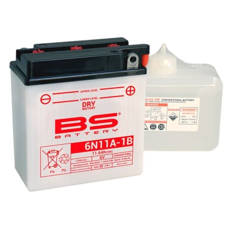 BS AKUMULATOR 6N11A-1B 6V 11AH 122X62X131 OBSŁUGOWY - ELEKTROLIT OSOBNO (6) UE2019/1148 BS AKUMULATOR 6N11A-1B 6V 11AH 122X62X131 OBSŁUGOWY - ELEKTROLIT OSOBNO (6) UE2019/1148