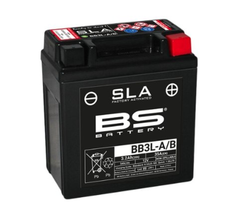 BS AKUMULATOR BB3L-B (FA) (YB3L-B) 12V 3AH 98X56X110 BEZOBSŁUGOWY - ZALANY (30A) (12) BS AKUMULATOR BB3L-B (FA) (YB3L-B) 12V 3AH 98X56X110 BEZOBSŁUGOWY - ZALANY (30A) (12)