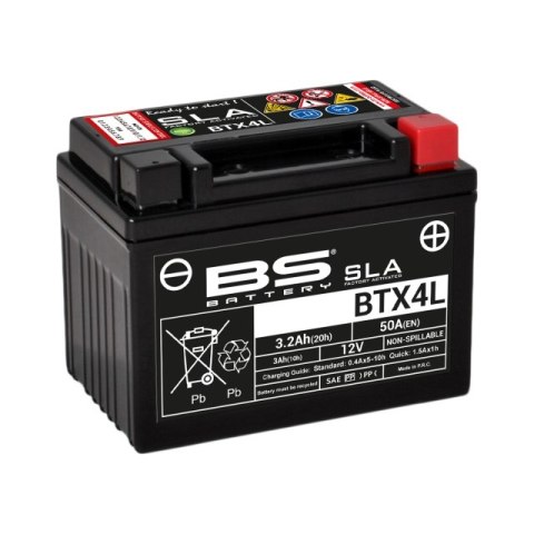 BS AKUMULATOR BTX4L+ / BTZ5S (FA) (YTX4L-BS, YT4L-BS, YTZ5S) 12V 3AH 114X71X86 BEZOBSŁUGOWY - ZALANY (50A) (8) - ZASTĘPUJE 30081 BS AKUMULATOR BTX4L+ / BTZ5S (FA) (YTX4L-BS, YT4L-BS, YTZ5S) 12V 3AH 114X71X86 BEZOBSŁUGOWY - ZALANY (50A) (8) - ZASTĘPUJE 30081