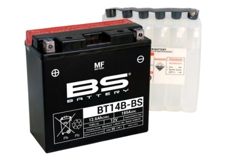 BS AKUMULATOR BT14B-BS (YT14B-BS) 12V 12AH 150X69X145 BEZOBSŁUGOWY - ELEKTROLIT OSOBNO (210A) (4) UE2019/1148 BS AKUMULATOR BT14B-BS (YT14B-BS) 12V 12AH 150X69X145 BEZOBSŁUGOWY - ELEKTROLIT OSOBNO (210A) (4) UE2019/1148