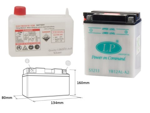 LANDPORT AKUMULATOR YB12AL-A2 (MD LB12AL-A2) 12V 12AH 135X81X161 (GB12ALA) OBSŁUGOWY - ELEKTROLIT OSOBNO (4) UE2019/1148 LANDPORT AKUMULATOR YB12AL-A2 (MD LB12AL-A2) 12V 12AH 135X81X161 (GB12ALA) OBSŁUGOWY - ELEKTROLIT OSOBNO (4) UE2019/1148