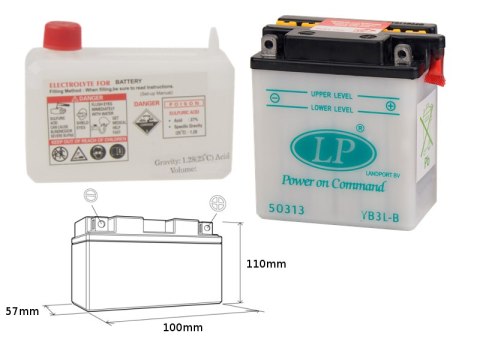 LANDPORT AKUMULATOR YB3L-B (MD LB3L-B) 12V 3AH 99X57X111 OBSŁUGOWY - ELEKTROLIT OSOBNO (4) UE2019/1148 LANDPORT AKUMULATOR YB3L-B (MD LB3L-B) 12V 3AH 99X57X111 OBSŁUGOWY - ELEKTROLIT OSOBNO (4) UE2019/1148