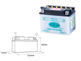 LANDPORT AKUMULATOR YB4L-A (MD LB4L-A) 12V 4Ah 120x70x92 OBSŁUGOWY - ELEKTROLIT OSOBNO (8) UE2019/1148