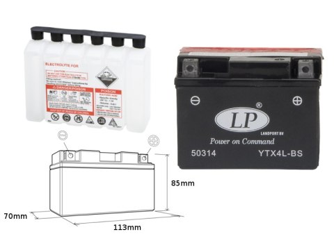 LANDPORT AKUMULATOR YTX4L-BS (MA LTX4L-BS) 12V 3AH 114X71X86 (YT4LBS) BEZOBSŁUGOWY - ELEKTROLIT OSOBNO (8) UE2019/1148 LANDPORT AKUMULATOR YTX4L-BS (MA LTX4L-BS) 12V 3AH 114X71X86 (YT4LBS) BEZOBSŁUGOWY - ELEKTROLIT OSOBNO (8) UE2019/1148