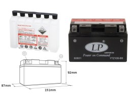 LANDPORT AKUMULATOR YTZ10S-BS (MA LTZ10S-BS) 12V 8,5AH 151X87X94 BEZOBSŁUGOWY - ELEKTROLIT OSOBNO (6) UE2019/1148