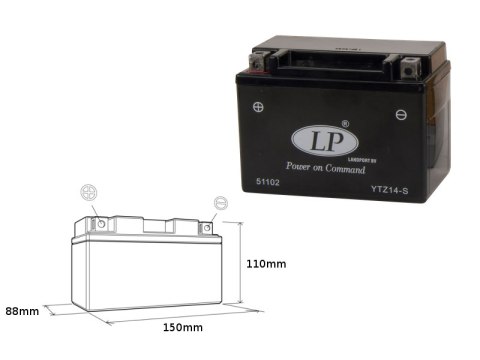 LANDPORT AKUMULATOR YTZ14-S (MS LTZ14-S) 12V 12AH 150X86X110 (GTZ14S) BEZOBSŁUGOWY - ZALANY (4) LANDPORT AKUMULATOR YTZ14-S (MS LTZ14-S) 12V 12AH 150X86X110 (GTZ14S) BEZOBSŁUGOWY - ZALANY (4)