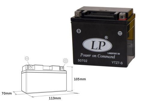 LANDPORT AKUMULATOR YTZ7-S (MS LTZ7-S) 12V 6AH 112X69X103 (GTZ7S) BEZOBSŁUGOWY - ZALANY (10) LANDPORT AKUMULATOR YTZ7-S (MS LTZ7-S) 12V 6AH 112X69X103 (GTZ7S) BEZOBSŁUGOWY - ZALANY (10)