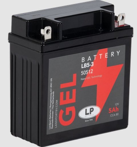 LANDPORT AKUMULATOR ŻELOWY GB5-3 (MG LB5-3) 12V 5AH 119X60X128MM BEZOBSŁUGOWY - ZALANY (6) - ZASTĘPUJE GB5LB L (MG LB5L-B) LANDPORT AKUMULATOR ŻELOWY GB5-3 (MG LB5-3) 12V 5AH 119X60X128MM BEZOBSŁUGOWY - ZALANY (6) - ZASTĘPUJE GB5LB L (MG LB5L-B)