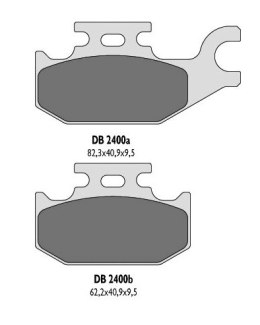 DELTA BRAKING KLOCKI HAMULCOWE KH307 YAMAHA YFM TYŁ - ZASTĘPUJĄ DB2400MX-D ORAZ DB2400QD-D