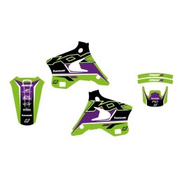 BLACKBIRD KOMPLET NAKLEJEK (OKLEIN) KAWASAKI KX 125/250 '94-'98 DREAM 5 KOLOR ZIELONY CZARNY