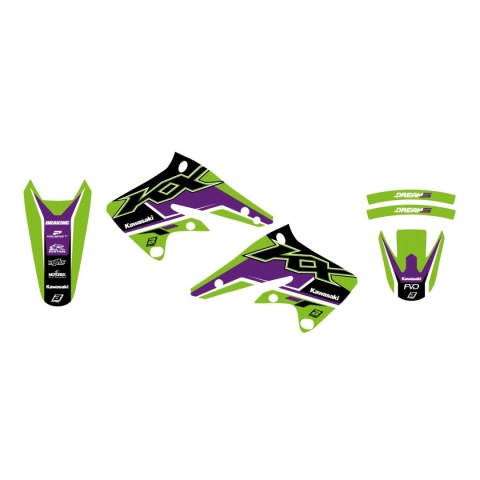 BLACKBIRD KOMPLET NAKLEJEK (OKLEIN) KAWASAKI KX 250F '04-'05 DREAM 5 KOLOR ZIELONY CZARNY BLACKBIRD KOMPLET NAKLEJEK (OKLEIN) KAWASAKI KX 250F '04-'05 DREAM 5 KOLOR ZIELONY CZARNY
