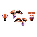 BLACKBIRD KOMPLET NAKLEJEK (OKLEIN) KTM SX/SX-F '98-'00, EXC/EXC-F '98-'00 DREAM 5 KOLOR POMARAŃCZOWY CZARNY