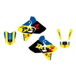 BLACKBIRD KOMPLET NAKLEJEK (OKLEIN) SUZUKI DRZ 400 '00-'23 DREAM 5 KOLOR ŻÓŁTY NIEBIESKI
