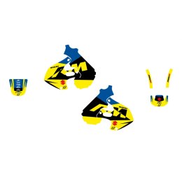 BLACKBIRD NAKLEJEK (OKLEIN) SUZUKI RM 125/250 '96-'00 DREAM 5 KOLOR NIEBIESKI ŻÓŁTY CZARNY