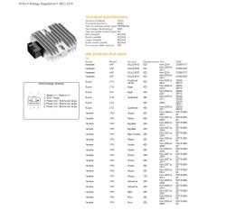 DZE REGULATOR NAPIĘCIA YAMAHA YFM 125/250/350/400/450/600/660 (RAPROR;BIG BEAR; KODIAK;GRIZZLY; BRUIN); SUZUKI LTZ400 QUADRACER;