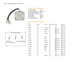 DZE REGULATOR NAPIĘCIA YAMAHA YFM 350 BIG BEAR '96-'99, WARRIOR 350 '96-'01, WOLVERINE 350 '95-'01, YFM 400 KODIAK '98-'99; YFM 